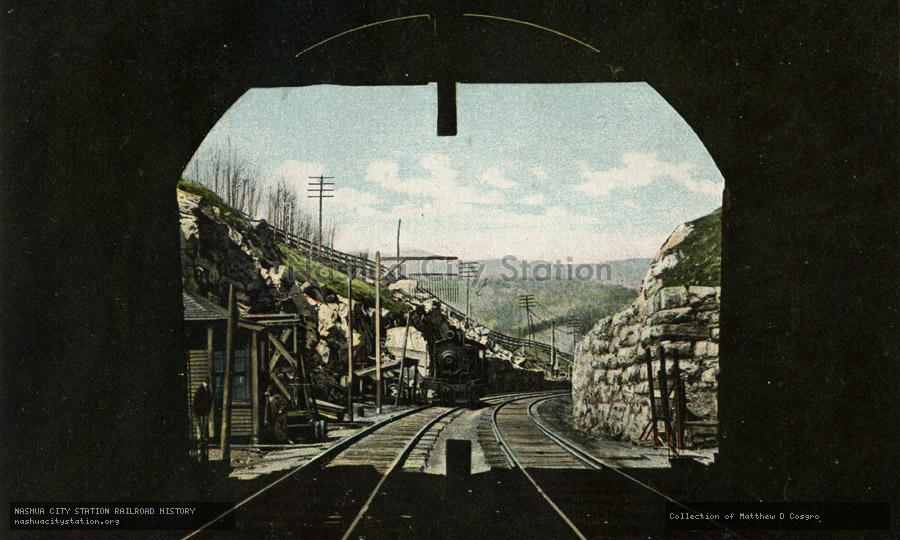Postcard: Hoosac Tunnel, Looking out from West Portal, Massachusetts